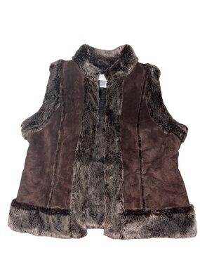 Live a Little Genuine Leather and Faux Fur Vest